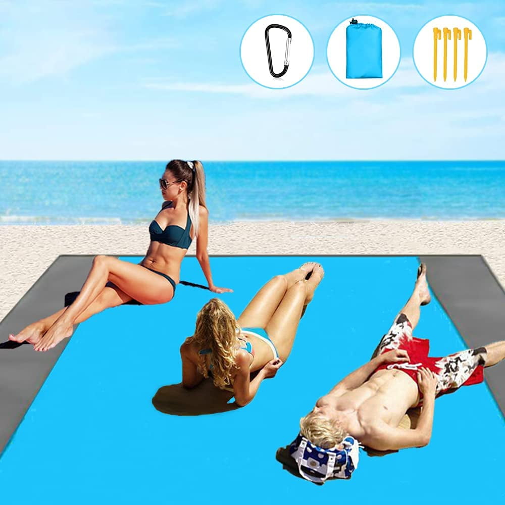 XL Outdoor Beach Blanket  Sand & Water Proof, Quick Dry, Heat Proof  83×78 for 47 Adults  (图5) XL Outdoor Beach Blanket  Sand & Water Proof, Quick Dry, Heat Proof  83×78 for 47 Adults  (图5)