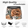 thumbnail image 5 of Retro 80S 90S Mens Breathable Boxer Briefs, Ultra Soft Sweat-Absorbent Boxer Shorts Underwear, Vintage Modern Floral, 5 of 7