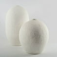 thumbnail image 3 of Narrow White Textured Ceramic Vase, 3 of 3