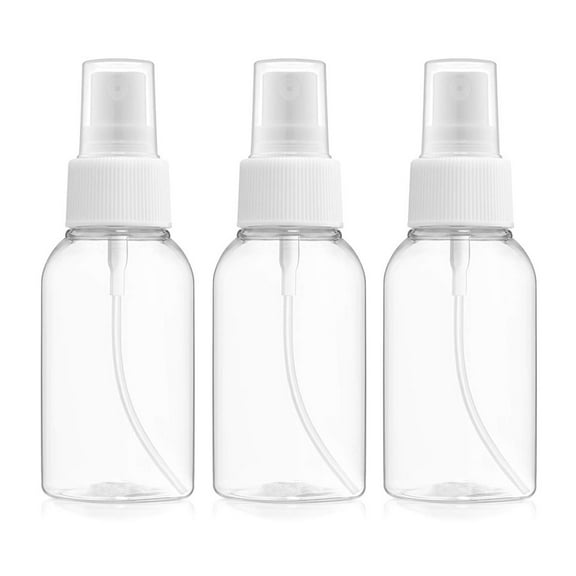 Soumake 3Pcs 75ml Portable Travel Transparent Empty Refillable Spray Bottle Atomizer