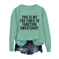 thumbnail image 1 of Chandails en Molleton à Col Rond pour Femmes Manches Longues Imprimé Graphique Lettre Chandail Sans Capuche Haut Blouse T-Shirt Coloré Shorts pour Dames Tenues 2t Fermeture à Glissière Chandail à Capuchon Chandail en Molleton Fille Chandail en Molleton Festif pour Femmes, 1 of 4