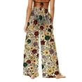 thumbnail image 6 of Turilly Cover Up Pants for Swimwear Women Chiffon Sun Protection Beach Pants Cover Pants Wide Leg Bohemian Style Pants, 6 of 7
