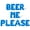 Blue, variant on Letter Balloons - BEER ME PLEASE 16" Inch Alphabet Letters Foil Mylar Balloon Birthday Party Banner (Purple)