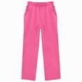 thumbnail image 4 of kpoplk Girl's Wide Leg Sweatpants Elastic High Waisted Loose Baggy Pants with Pockets(Hot Pink,13-14 Y), 4 of 4