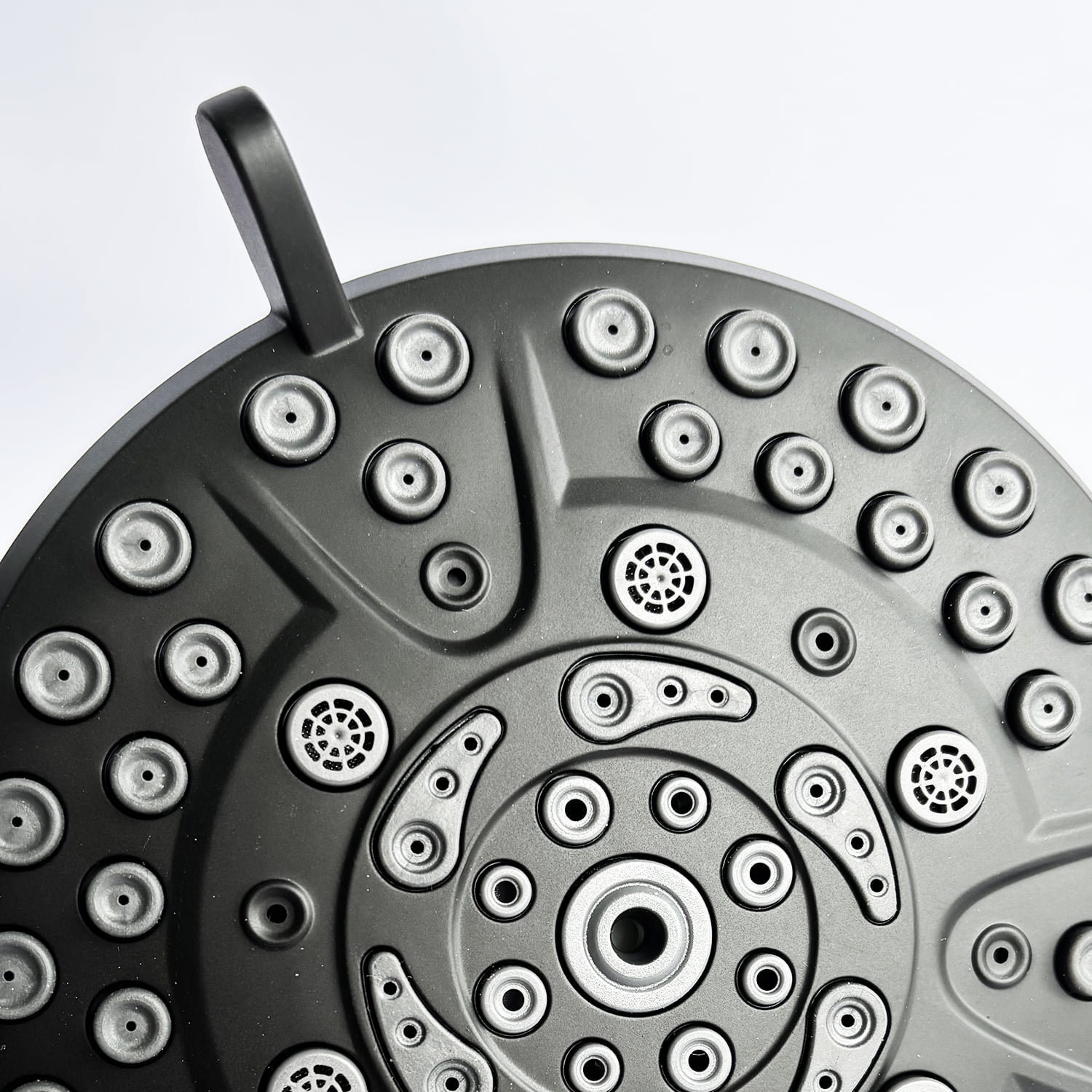 Rain Shower Head High Pressure 10 Mode Spray Head 4.7In Fixed Bathroom Showerhead Adjustable Swivel Ball Joint ABS Silicone Nozzles Rust Resistant Easy Clean Modern Style Design For All Home Bathroom