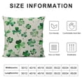 thumbnail image 5 of Nawypu ST Patricks Day Pillow Covers  ST Patricks Day Lucky Clover Decorations Throw Pillows Outdoor Green Shamrocks Decor Cushion Case Decorations for Home Couch Sofa, 5 of 5