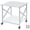 White-2-Tier(23.6"W x 23.6"D x 22.7"H), variant on Large Printer Stand 23.6 X 23.6 22.6 Inches Square Table With Storsh2 Tier Rolling Cart Industrial Wheels For Home Office - Rustic Brown