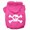 Bright Pink, variant on Pet Dog and Cat Hoodie Screen Printed, "Skull  Crossbones"