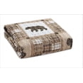 thumbnail image 2 of Rustic Modern Farmhouse Cabin Lodge Quilted Bedspread Coverlet Bedding Set with Patchwork of Wildlife Grizzly Bears Deer Buck and Plaid Check Patterns in Taupe Brown - Western-1 (Twin/Twin Extra Long), 2 of 3