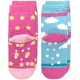 thumbnail image 3 of Jefferies Socks Girls Socks, 2 Pack Unicorn Rainbow Fuzzy Slipper Socks with Grippers (Little Girls & Big Girls), 3 of 7