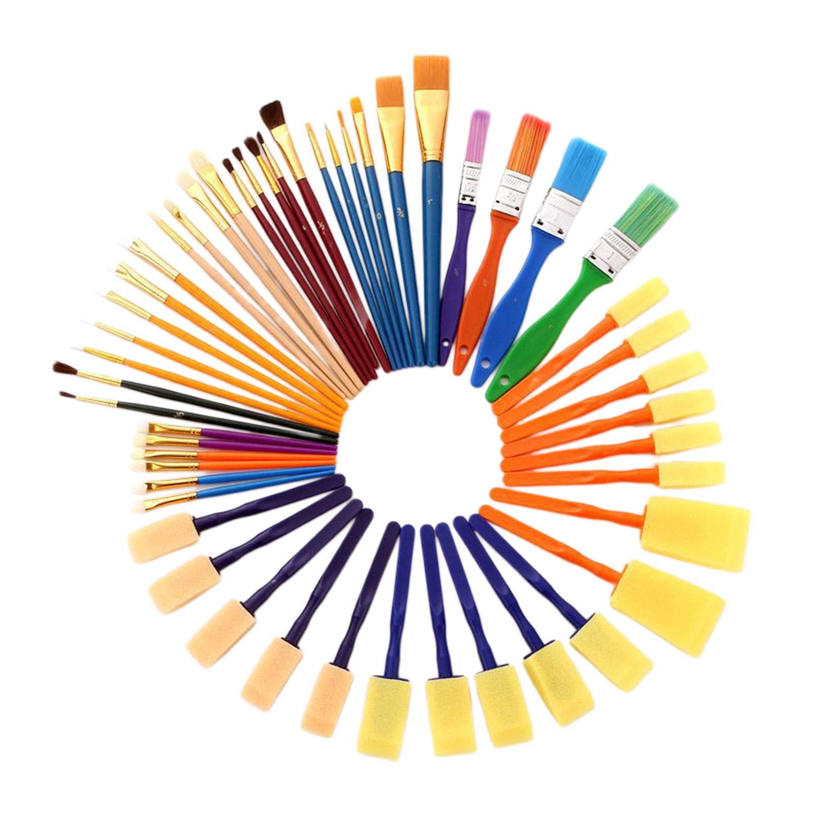 20pcs Ensemble De Pinceaux, 13,5cm Pinceaux Plats En Poils De