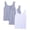 Gray2, variant on 3 Pack Men's Solid Color Plus Size Ice Silk Seamless Sleeveless Muscle Tank Top, U Neck Slim Fit Undershirt for Summer Sports or Layering, Breathable and Stretchy Black6 XL