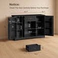 thumbnail image 4 of 45" Coffee Bar Cabinet, Buffet Sideboard with Shelves & Countertop, Storage for Kitchen & Living Room, Black, 4 of 6
