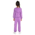 thumbnail image 5 of MSemis Kids Boys 2 Piece Tracksuit Jogger Sets Full Zip Hoodies Outfits Purple 70, 5 of 6