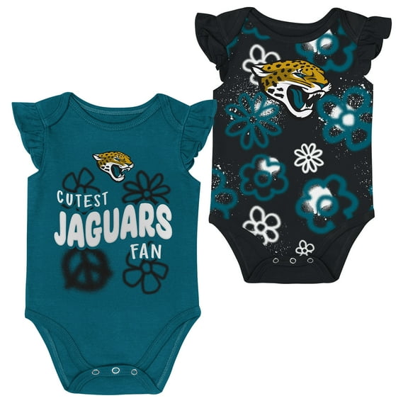 Girls Newborn & Infant Outerstuff Jacksonville Jaguars The Sunshine Two-Piece Bodysuit Set