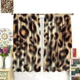thumbnail image 3 of Leopard Blackout Curtains, Leopard Skin Texture Pattern Animal Wildlife Skin Print Window Treatments, Rod Pocket Thermal Insulation Drapes for Bedroom Living Room, 84" W X 84" L, 3 of 6