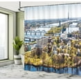 thumbnail image 4 of Ambesonne Urban Shower Curtain, View of Old Riga City, 69"Wx70"L, Multicolor, 4 of 4