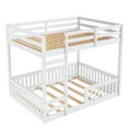 thumbnail image 4 of Euroco Full over Full Bunk Bed with Ladder and Guardrails for Kids Teens Adults, White, 4 of 11