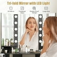 thumbnail image 4 of Topbuy Corner Makeup Vanity Desk Makeup Dresser Table with 3 Color Lighting Black, 4 of 9