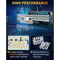 thumbnail image 3 of HUICHENG 7 Inch 240W 24,000LM Amber LED Light Bar, Spot & Flood Offroad Fog/Driving Lights with 2 Leads Wiring Harness, for Truck Boat UTV ATV, 2-Pack (Amber), 3 of 6
