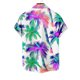 thumbnail image 4 of Blusa y camisa de manga corta con cuello vuelto para hombre, estilo casual, con cuello estampado, manga corta, botones, moda, cárdigan con bolsillo, blusa de poliéster para hombre, 4 of 5