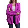 thumbnail image 1 of para Mujer: Suéter Holgado de Punto con de Murciélago y Gran Tamaño. Rosa Roja Talla Única, 1 of 9