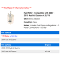 thumbnail image 2 of Fuel Filter - Compatible with 2007 - 2010 Audi A8 Quattro 4.2L V8 2008 2009, 2 of 2