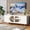 White, variant on CBJCBJ 66" TV up to 75" Stand for Living Room, Entertainment Center with Glass Storage Cabinet