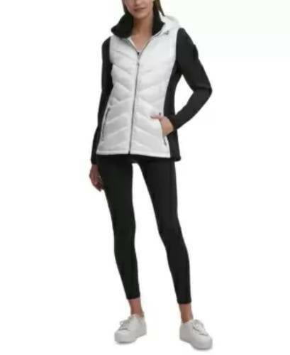 bleek rechtop Afwijzen Calvin Klein Performance Hooded Jacket White Black Size XL MSRP $130 -  Walmart.com