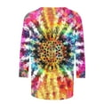 thumbnail image 5 of CYMMPU 3/4 Sleeve Blouses for Women Dressy Casual Loose Fit Summer Fashion Shirts Crew Neck T-Shirts Spring Tops Tie Dye Ombre Lightweight Basic T-Shirts Multicolor S, 5 of 5