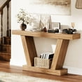 thumbnail image 4 of Console Sofa Table, 2-Tier Farmhouse Narrow Behind Couch Sofa, Extra-Long Accent Entryway Table for Hallway, Foyer, Living Room, 4 of 9
