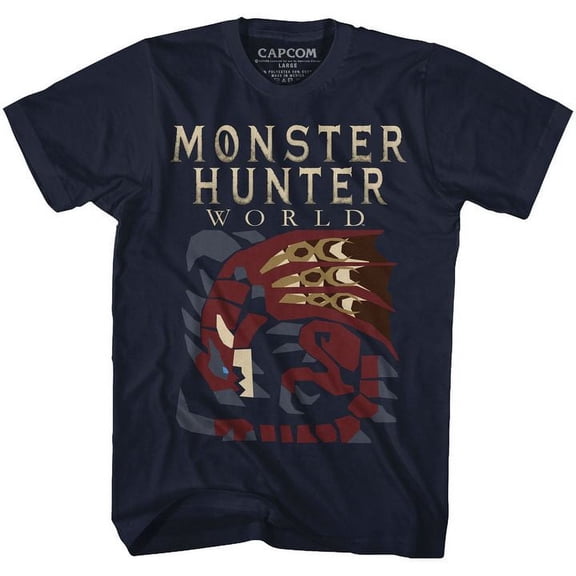 Monster Hunter Large Dragon Navy Adult T-Shirt 4Xl