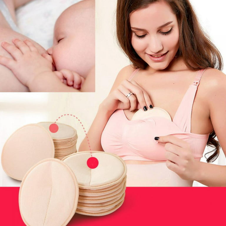 4x Feed Washable Reusable Breast Nursing Pads Soft Absorbent Breastfeeding  ^~
