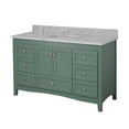 thumbnail image 2 of Abbey 60" Single Bathroom Vanity with Sage Green Cabinet and Carrara Marble Top, 2 of 6