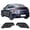 Carbon Fiber Print, variant on Ikon Motorsports Rear Aprons, Compatible with 2025-2026 Tesla Model Y Juniper, IKON Style PP Polypropylene PP Gloss Black Rear Bumper Lip Lower Side Spat Valance Winglet Canard Protector 2PC