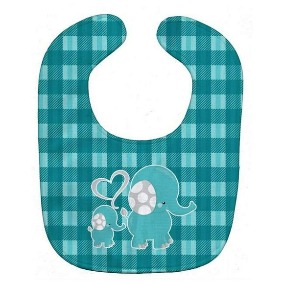 Carolines Treasures BB6839BIB Plaid Momma & Baby Elephant Baby Bib