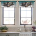 thumbnail image 4 of LALILO Kitchen Curtain Valance Monkey Astronaut Astronaut Rod Pocket Window Curtain 52"x 18" Set of 2, 4 of 7
