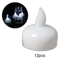 thumbnail image 3 of 12 velas flotantes LED con batería parpadeante, sin llama, resistentes al agua, para té. Blanco frio, 3 of 9