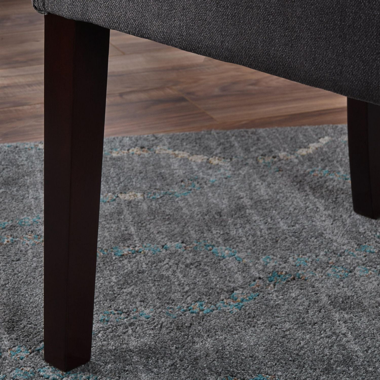 Kylie Tufted Dark Charcoal Fabric Dining Chairs (Set of 2)