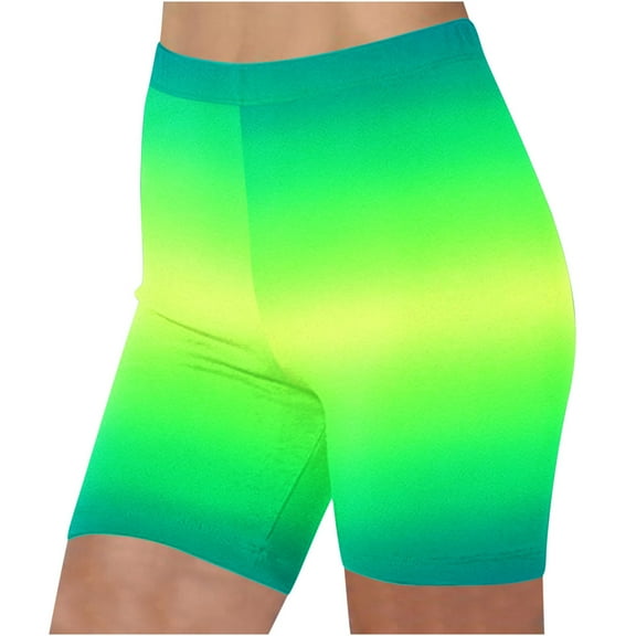 gbyLJF Womens Biker Shorts Trendy Gradient High Waisted Legging Shorts Casual Summer Stretch Athletic Running Yoga Shorts