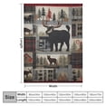 thumbnail image 4 of ARISTURING Wolf Bear and Deer Throw Blanket Rustic Cabin Decor Woodland Blanket Plaid Christmas Blanket Gifts for Women Southwestern Farmhouse Decor for Couch Bed Livingroom, 4 of 6