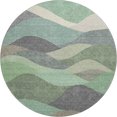 thumbnail image 2 of Addison Rugs Mayfield Premium Machine Washable Transitional Stripes Sage Round Rug, 8' x 8', 2 of 5