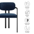 thumbnail image 3 of Side Dining Chair, Navy Blue, Fabric, Metal, Bar Pub Cafe Bistro Dining Kitchen Hospitality Restaurant, Modern Contemporary, HB37859, 3 of 10