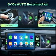 LAMTTO 2 in 1 Wireless Carplay Adapter for Apple Carplay, Adapter for Converts Wired to for Cars, 5.8GHz WiFi, Plug & Play, iOS 10+, Bluetooth, Black