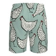 thumbnail image 6 of Disketp Men'S Swim Trunks Hawaiian Breathable Surf Beach Swimsuits Mesh Lining Beach Shorts With Pockets-Hand Drawn Chickens, 6 of 9