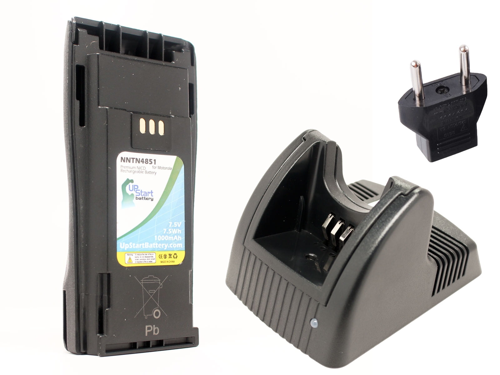 2x Battery for Motorola NNTN4851A PR400 CP160 CP380 NNTN4496AR NICD 1000mAh
