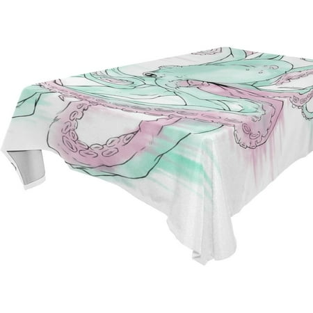 

POPCreation Green Octopus Tablecloth 60x84 inches