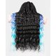 thumbnail image 1 of Extensiones De Cabello Sintético De 24.0 In, Color Negro Natural + Ombre, Azul Oscuro A Azul Claro, 112 Hebras, Trenzas Suaves De Diosa Con Extremos Rizados Largos Y Profundos (24 Pulgadas -8 Paquetes, 1 of 1
