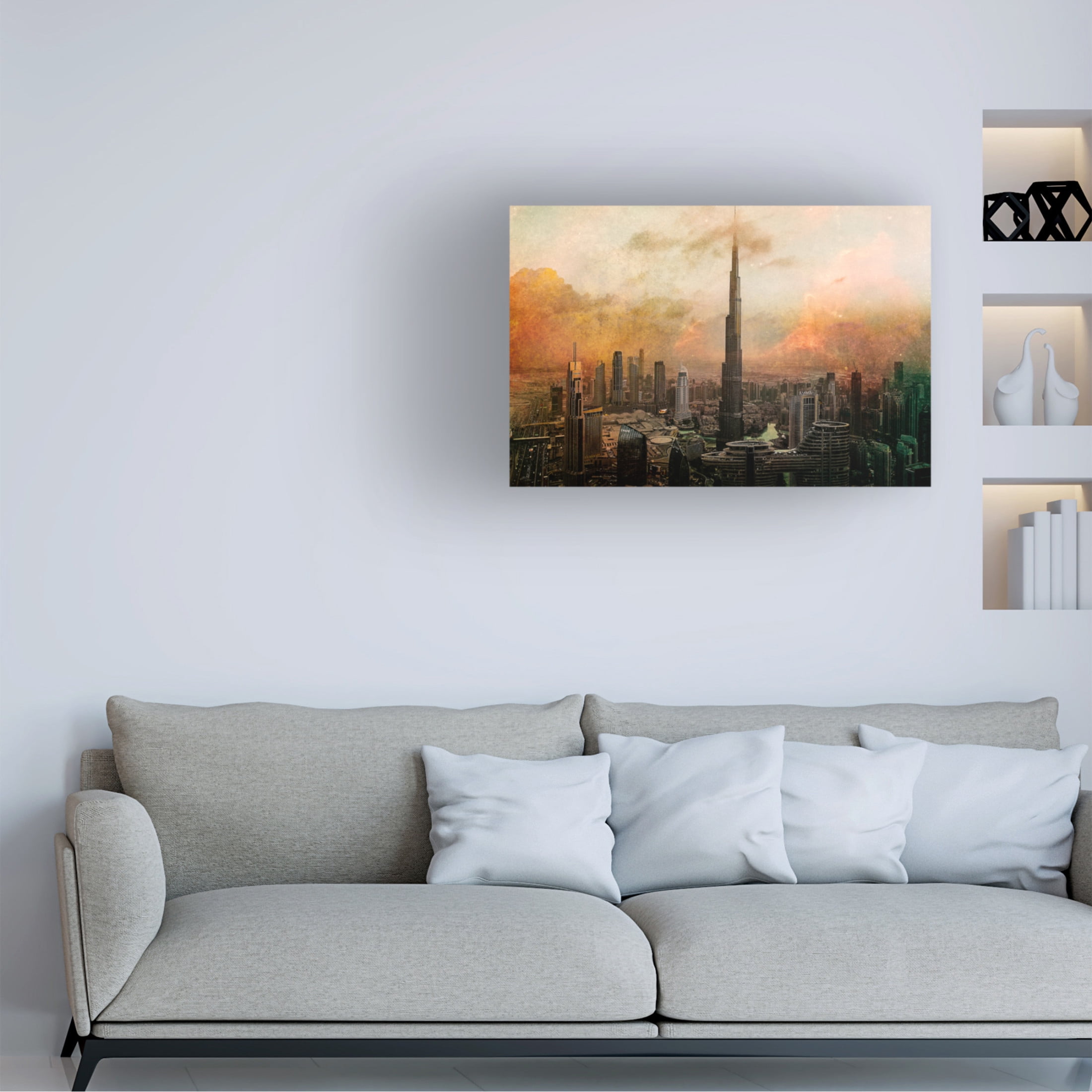 Canvas Wall Art - Carmine Chiriaco 'Burj Khalifa' Wall Art for Living Room, Bedroom, or Office D?cor by Trademark Fine Art - 47 x 30 Inches