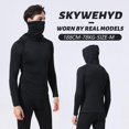 thumbnail image 4 of 3 Pack Men's UPF 50+ Sun Protection Hoodie, Long Sleeve Moisture Wicking Fishing Shirt with Face Mask, 4 of 8
